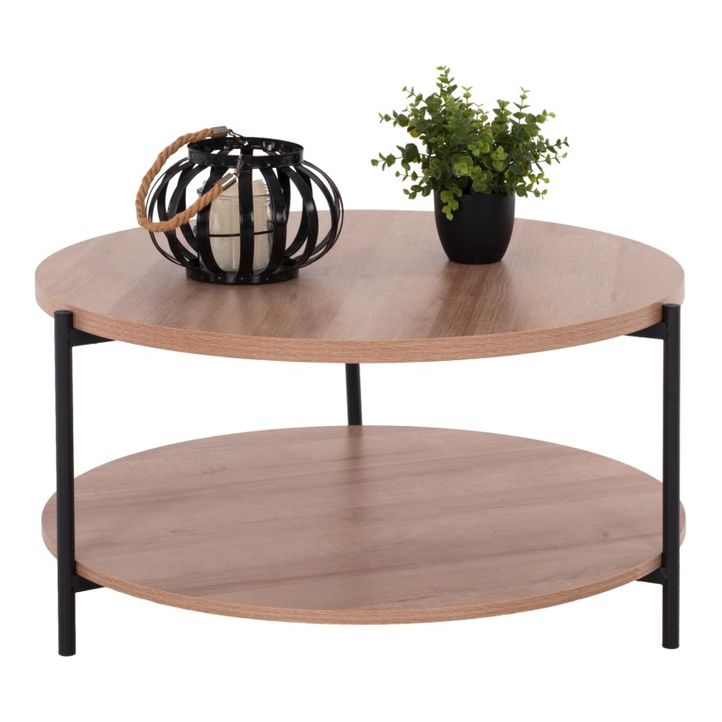 LIVING ROOM TABLE MATTEO 2 LEVELS ROUND FK8753.11 Φ75x40,5Hcm.