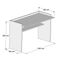 DESK MELAMINE GREY-WHITE 118x58x80Hcm.FK9227.13 DESK MELAMINE GREY-WHITE 118x58x80Hcm.FK9227.13