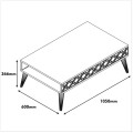 COFFEE TABLE MELAMINE FK9499.04 IN WALNUT COLOR AND WHITE SIDES 105x60x36.6Hcm. COFFEE TABLE MELAMINE FK9499.04 IN WALNUT COLOR AND WHITE SIDES 105x60x36.6Hcm.