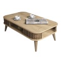 COFFEE TABLE MELAMINE FK9501.01 IN NATURAL OAK 105x60x34.6Hcm. COFFEE TABLE MELAMINE FK9501.01 IN NATURAL OAK 105x60x34.6Hcm.