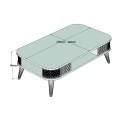 COFFEE TABLE MELAMINE FK9501.03 IN WHITE-WALNUT COLOR 105x60x34.6Hcm. COFFEE TABLE MELAMINE FK9501.03 IN WHITE-WALNUT COLOR 105x60x34.6Hcm.