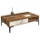 COFFEE TABLE FK9503.05 MELAMINE WALNUT-WHITE MARBLE LOOK & METAL LEGS 105x60x32.6Hcm.