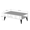 COFFEE TABLE FK9504.02 MELAMINE IN WALNUT-BLACK MARBLE LOOK 105x60x37.6Hcm. COFFEE TABLE FK9504.02 MELAMINE IN WALNUT-BLACK MARBLE LOOK 105x60x37.6Hcm.