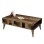 COFFEE TABLE FK9504.02 MELAMINE IN WALNUT-BLACK MARBLE LOOK 105x60x37.6Hcm.