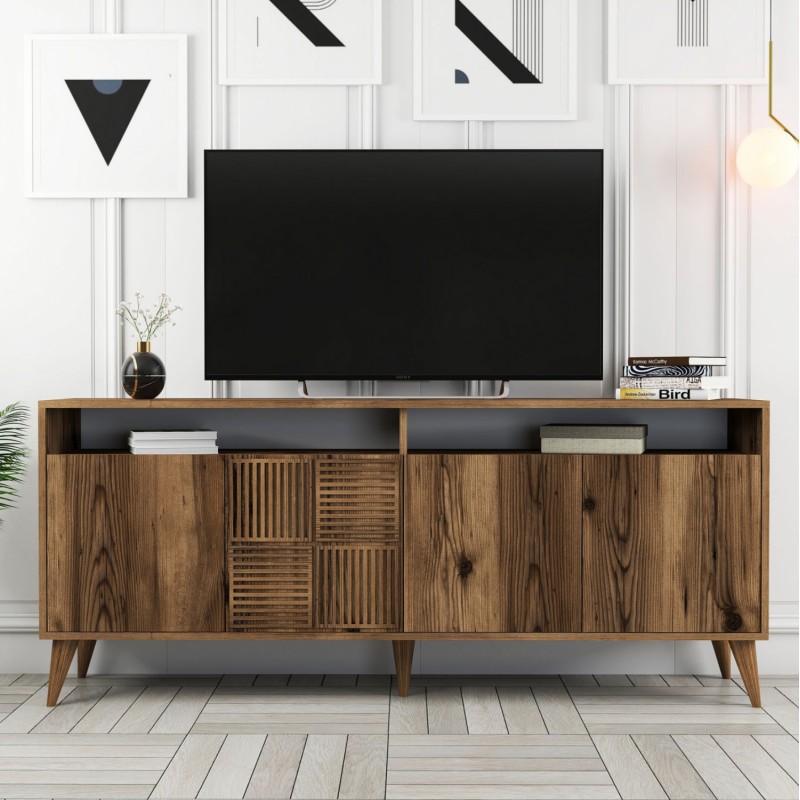 BUFFET MELAMINE FK9431.04 IN WALNUT COLOR 180x35x78.6Hcm. BUFFET MELAMINE FK9431.04 IN WALNUT COLOR 180x35x78.6Hcm.