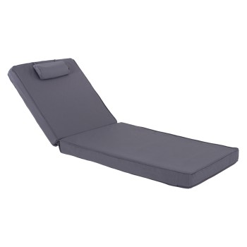 SUNBED CUSHION FK11237.30T TEXTLINE GREY 194(114+1+73)x72x11Hcm.