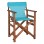 DIRECTOR'S CHAIR LIMNOS FK10368.08 IN WALNUT COLOR AND SKY BLUE TEXTILENE 57x54x88,5Hcm.