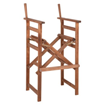 DIRECTOR'S BAR STOOL PALMER IN WALNUT-IMPREGNATED FRAME ONLY FK5578.01 57x57x117Hcm
