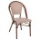 CHAIR ALUMINUM FK5860.03 BROWN BAMBOO LOOK TEXTILENE BEIGE-WHITE 50x54x84,5Ηcm.m.