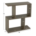SIDE TABLE WITH STORAGE SPACES FK8881.12 MELAMINE IN OLIVE GREY COLOR 50x17x56Hcm. SIDE TABLE WITH STORAGE SPACES FK8881.12 MELAMINE IN OLIVE GREY COLOR 50x17x56Hcm.