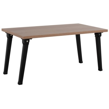 SIDE TABLE/BED TRAY BRITTA FK8965.11 FOLDABLE BLACK METAL LEGS-MELAMINE IN WALNUT 60x34x29Hcm.