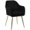 ARMCHAIR SAWYER FK8523.04 BLACK VELVET AND GOLDEN LEGS 55Χ60Χ83Hcm.