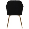 ARMCHAIR SAWYER FK8523.04 BLACK VELVET AND GOLDEN LEGS 55Χ60Χ83Hcm. ARMCHAIR SAWYER FK8523.04 BLACK VELVET AND GOLDEN LEGS 55Χ60Χ83Hcm.