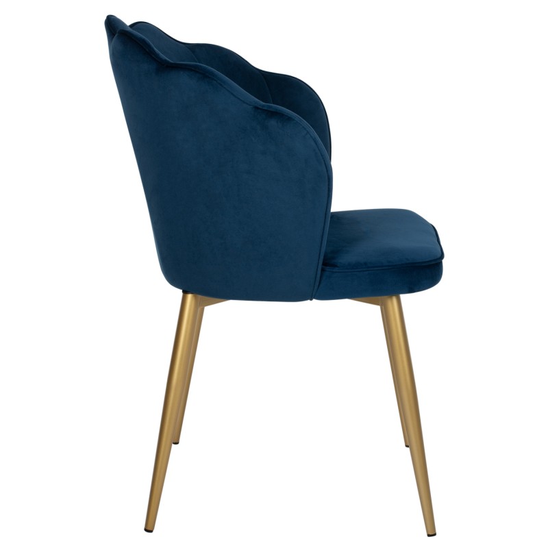 CHAIR AVIE FK8737.08 METALLIC WITH BLUE VELVET AND GOLDEN LEGS 48x48x85Ηcm. CHAIR AVIE FK8737.08 METALLIC WITH BLUE VELVET AND GOLDEN LEGS 48x48x85Ηcm.
