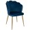 CHAIR AVIE FK8737.08 METALLIC WITH BLUE VELVET AND GOLDEN LEGS 48x48x85Ηcm.