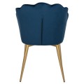 CHAIR AVIE FK8737.08 METALLIC WITH BLUE VELVET AND GOLDEN LEGS 48x48x85Ηcm. CHAIR AVIE FK8737.08 METALLIC WITH BLUE VELVET AND GOLDEN LEGS 48x48x85Ηcm.