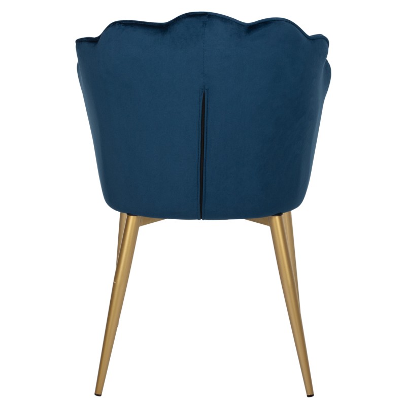 CHAIR AVIE FK8737.08 METALLIC WITH BLUE VELVET AND GOLDEN LEGS 48x48x85Ηcm. CHAIR AVIE FK8737.08 METALLIC WITH BLUE VELVET AND GOLDEN LEGS 48x48x85Ηcm.