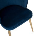 CHAIR AVIE FK8737.08 METALLIC WITH BLUE VELVET AND GOLDEN LEGS 48x48x85Ηcm. CHAIR AVIE FK8737.08 METALLIC WITH BLUE VELVET AND GOLDEN LEGS 48x48x85Ηcm.