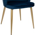 CHAIR AVIE FK8737.08 METALLIC WITH BLUE VELVET AND GOLDEN LEGS 48x48x85Ηcm. CHAIR AVIE FK8737.08 METALLIC WITH BLUE VELVET AND GOLDEN LEGS 48x48x85Ηcm.