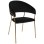 ARMCHAIR THEODORE FK8520.04 BLACK VELVET AND GOLDEN FRAME 55Χ50Χ82Hcm.