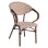ARMCHAIR ALUMINUM FK5861.03 BAMBOO LOOK BROWN-WHITE56.58.5x58x82Η cm.