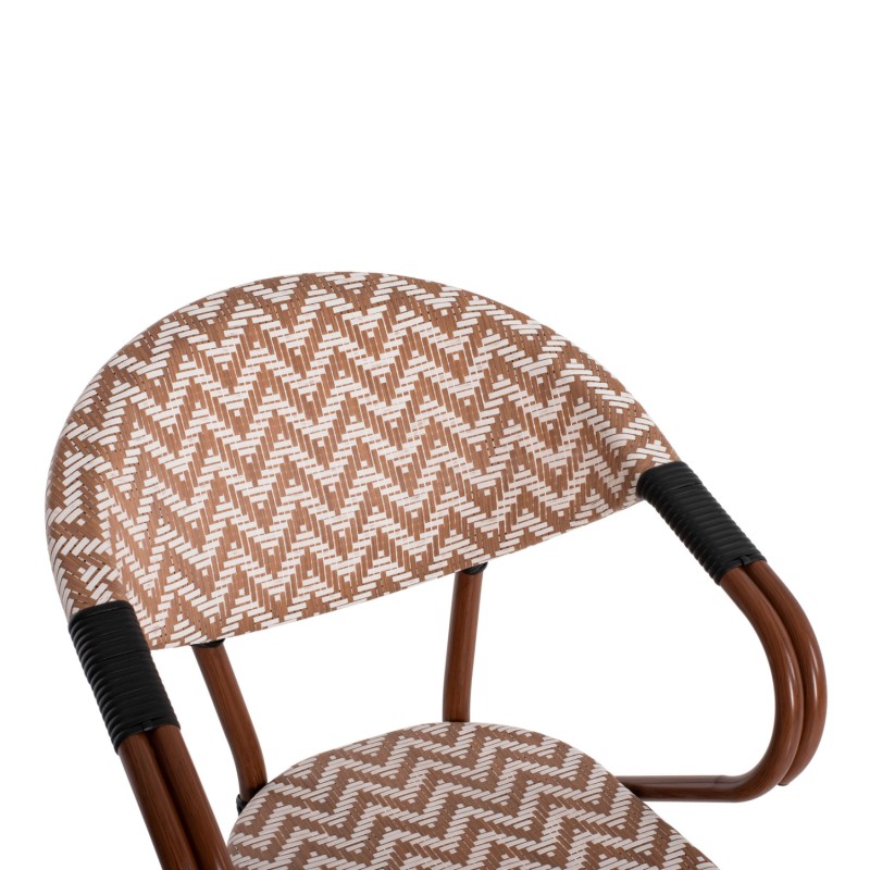 ARMCHAIR ALUMINUM FK5861.03 BAMBOO LOOK BROWN-WHITE56.58.5x58x82Η cm. ARMCHAIR ALUMINUM FK5861.03 BAMBOO LOOK BROWN-WHITE56.58.5x58x82Η cm.