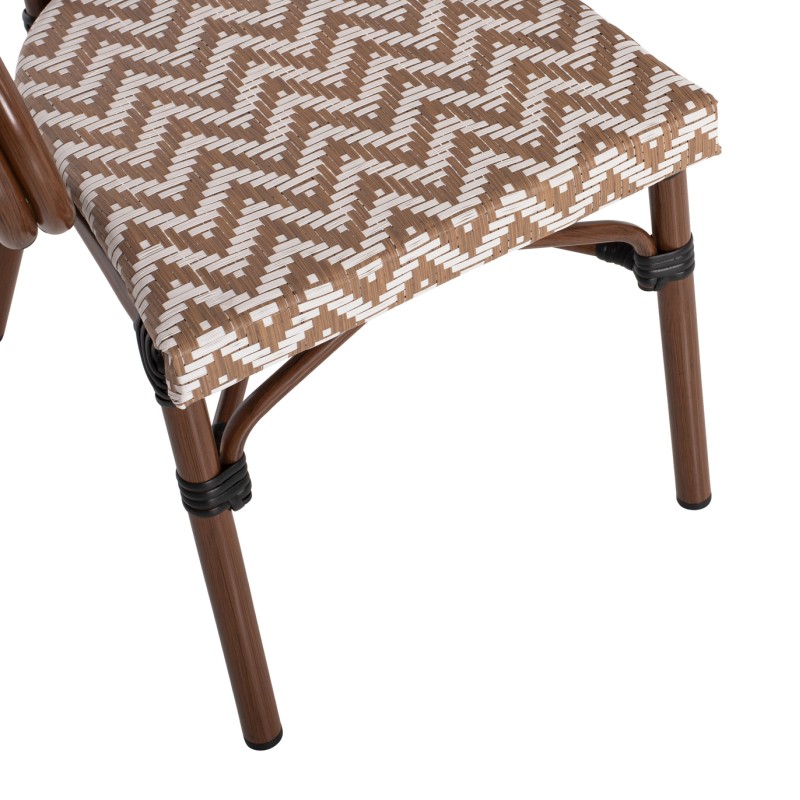 ARMCHAIR ALUMINUM FK5861.03 BAMBOO LOOK BROWN-WHITE56.58.5x58x82Η cm. ARMCHAIR ALUMINUM FK5861.03 BAMBOO LOOK BROWN-WHITE56.58.5x58x82Η cm.