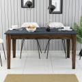 DINING TABLE STANDARD FK9507.01 MELAMINE WALNUT-ANTHRACITE WITH STORAGE SPACE 145x88x75Hcm.