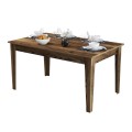 DINING TABLE STANDARD FK9507.04 MELAMINE WALNUT WITH STORAGE SPACE 145x88x75Hcm.