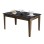 DINING TABLE STANDARD FK9507.05 MELAMINE WALNUT-BLACK MARBLE-LOOK WITH STORAGE SPACE 145x88x75Hcm.