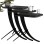 SIDE TABLES 3PCS FK9508.02 MELAMINE BLACK MARBLE LOOK-BLACK METAL LEGS 35x45x60Hcm.