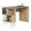 STUDY DESK FK9509.01 MELAMINE NATURAL OAK WITH SHELVES 120x60x78.8Hcm.