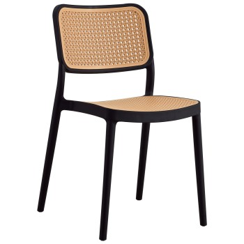 CHAIR POLYPROPYLENE MEKO FK5934.02 BLACK AND BEIGE 51x52x80Hcm.