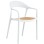 ARMCHAIR POLYPROPYLENE CLEO FK5935.01 WHITE-BEIGE 57x53x81Hcm.