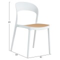 CHAIR POLYPROPYLENE CLEO FK5936.01 WHITE-BEIGE 41x53x81Hcm. CHAIR POLYPROPYLENE CLEO FK5936.01 WHITE-BEIGE 41x53x81Hcm.