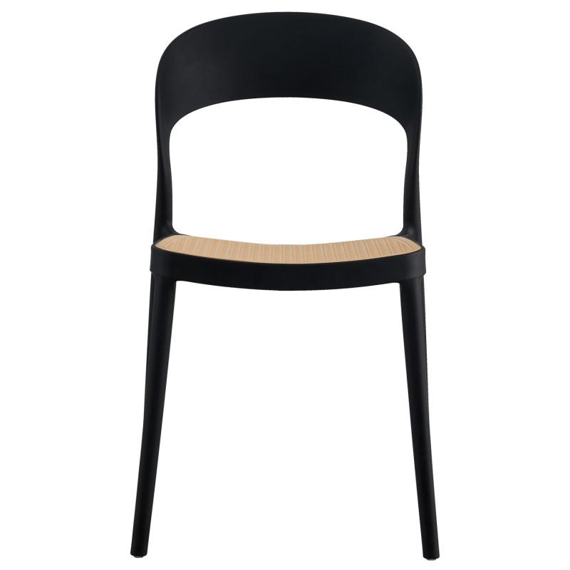 CHAIR POLYPROPYLENE CLEO FK5936.02 BLACK-BEIGE 41x53x81Hcm. CHAIR POLYPROPYLENE CLEO FK5936.02 BLACK-BEIGE 41x53x81Hcm.