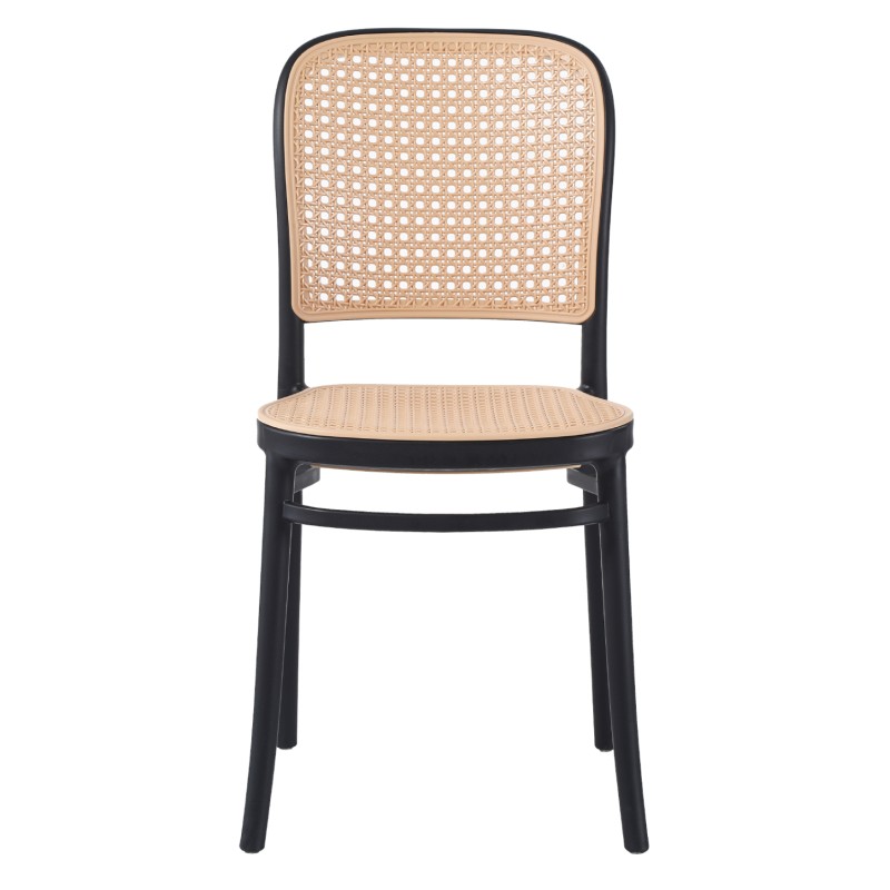CHAIR POLYPROPYLENE FLOW FK5937.02 BLACK WITH BEIGE SEAT AND BACKREST 41x53x85.5Hcm. CHAIR POLYPROPYLENE FLOW FK5937.02 BLACK WITH BEIGE SEAT AND BACKREST 41x53x85.5Hcm.