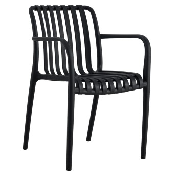 ARMCHAIR POLYPROPYLENE TIPPY FK5940.02 BLACK 55x55x81Hcm.