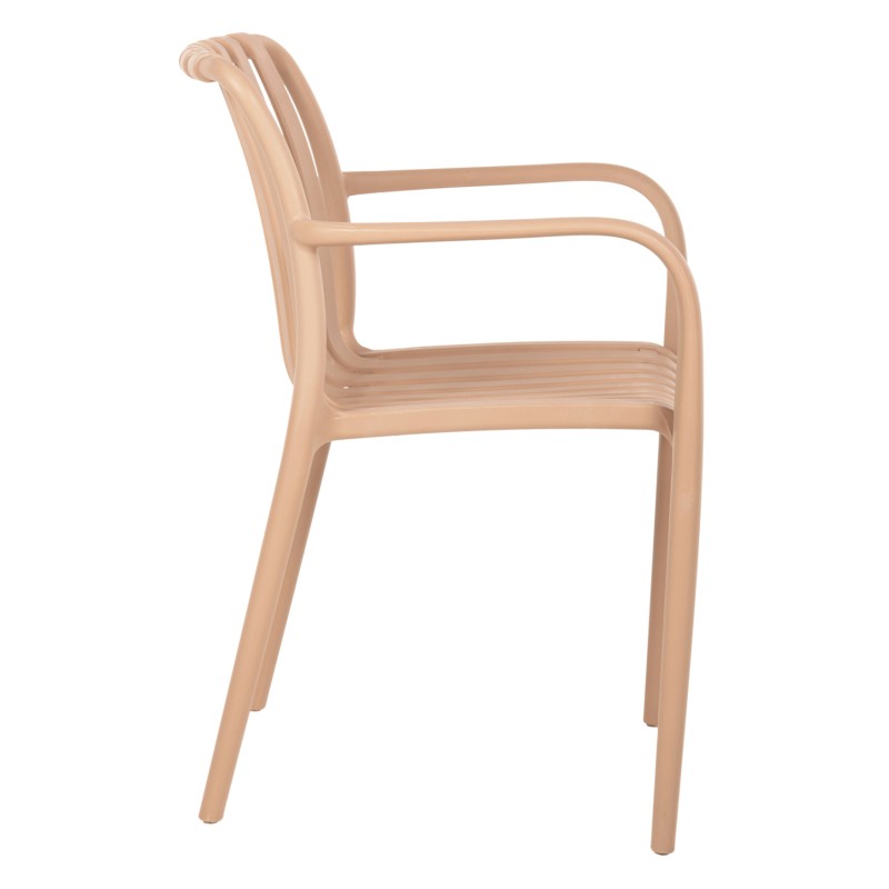 POLYPROPYLENE ARMCHAIR TIPPY FK5940.03 CAPPUCCINO 55x55x81Hcm. POLYPROPYLENE ARMCHAIR TIPPY FK5940.03 CAPPUCCINO 55x55x81Hcm.