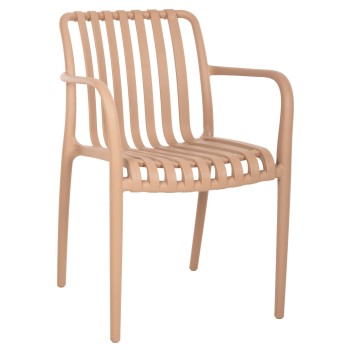 POLYPROPYLENE ARMCHAIR TIPPY FK5940.03 CAPPUCCINO 55x55x81Hcm.