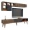 TV FURNITURE SET FK9438.03 MELAMINE IN WALNUT-BLACK MARBLE 180x35x40Hcm.