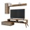 TV FURNITURE SET FK9518.02 MELAMINE IN WALNUT AND CREAM 150x37.2x37.8Hcm.