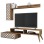TV FURNITURE SET FK9518.04 MELAMINE IN WALNUT AND WHITE COLOR 150x37.2x37.8Hcm.