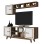 TV FURNITURE SET FK9513.03 MELAMINE IN WALNUT AND WHITE 160x35x56.2Hcm.