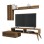 TV FURNITURE SET FK9518.03 MELAMINE IN WALNUT COLOR 150x37.2x37.8Hcm.