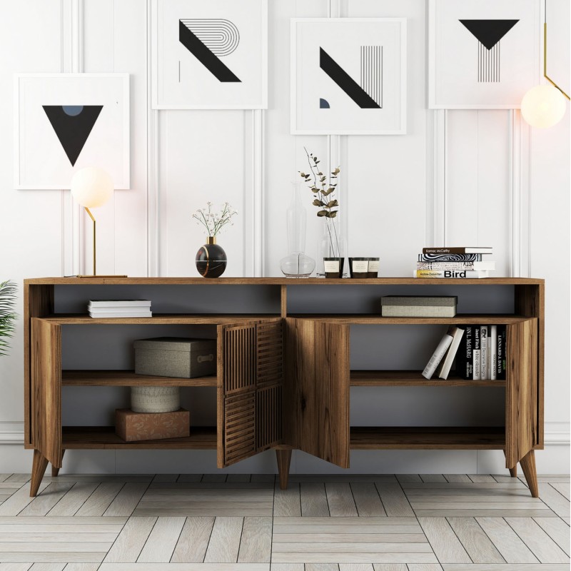 LIVING ROOM COMPOSITION FK11845.01 3PCS WALNUT-WHITE LIVING ROOM COMPOSITION FK11845.01 3PCS WALNUT-WHITE