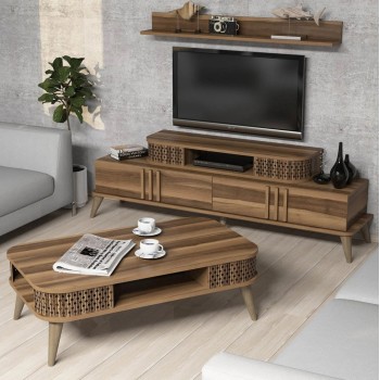 LIVING ROOM COMPOSITION FK11848.02 2PCS IN WALNUT LIVING ROOM COMPOSITION FK11848.02 2PCS IN WALNUT