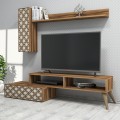 LIVING ROOM COMPOSITION FK11850.02 2PCS MELAMINE IN WALNUT-CREAM LIVING ROOM COMPOSITION FK11850.02 2PCS MELAMINE IN WALNUT-CREAM
