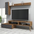 LIVING ROOM COMPOSITION FK11850.04 2PCS MELAMINE IN WALNUT-BLUE LIVING ROOM COMPOSITION FK11850.04 2PCS MELAMINE IN WALNUT-BLUE