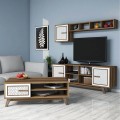 LIVING ROOM COMPOSITION FK11852.03 2PCS MELAMINE IN WALNUT-WHITE LIVING ROOM COMPOSITION FK11852.03 2PCS MELAMINE IN WALNUT-WHITE